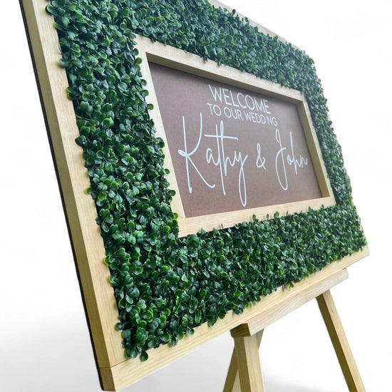 Personalized Wedding Reception Welcome Sign - 35 x 23 Inch