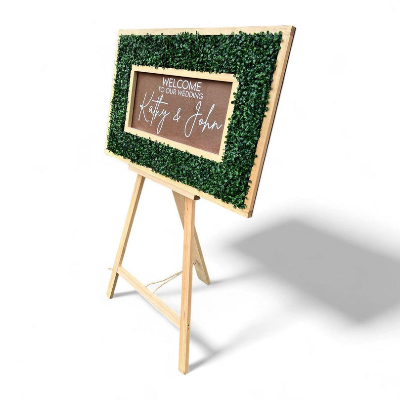 Personalized Wedding Reception Welcome Sign - 35 x 23 Inch