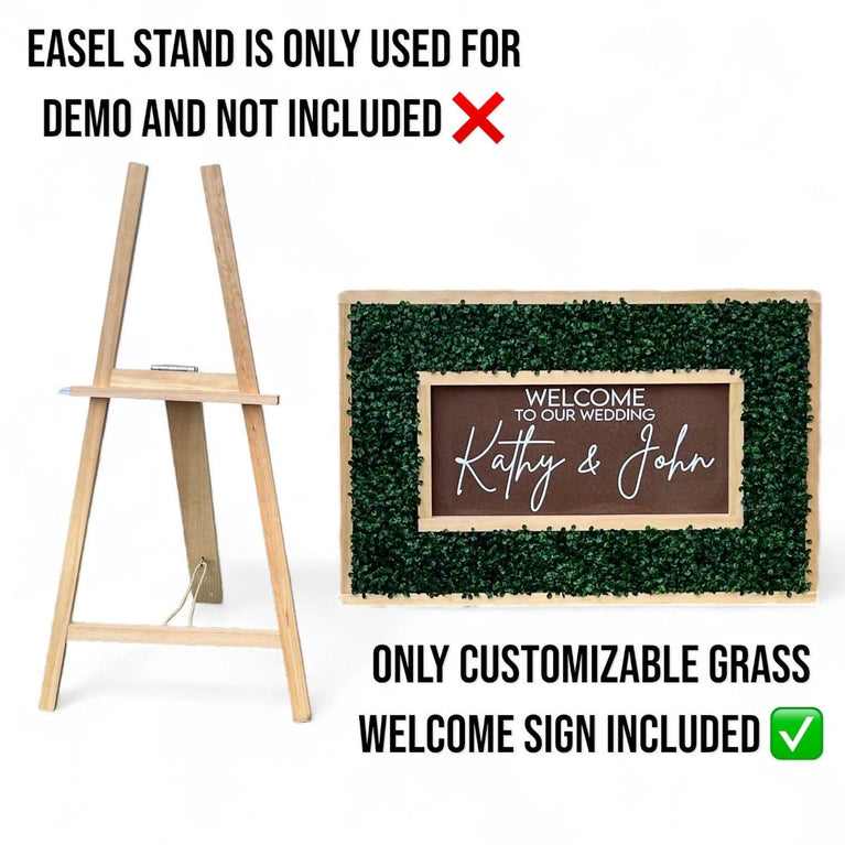 Personalized Wedding Reception Welcome Sign - 35 x 23 Inch