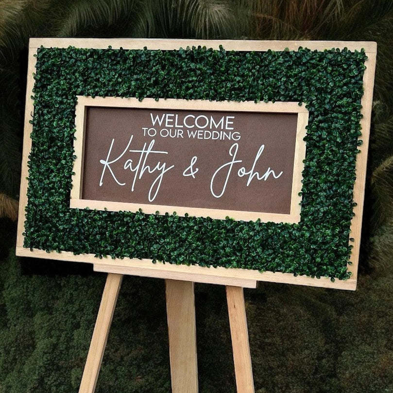 Personalized Wedding Reception Welcome Sign - 35 x 23 Inch