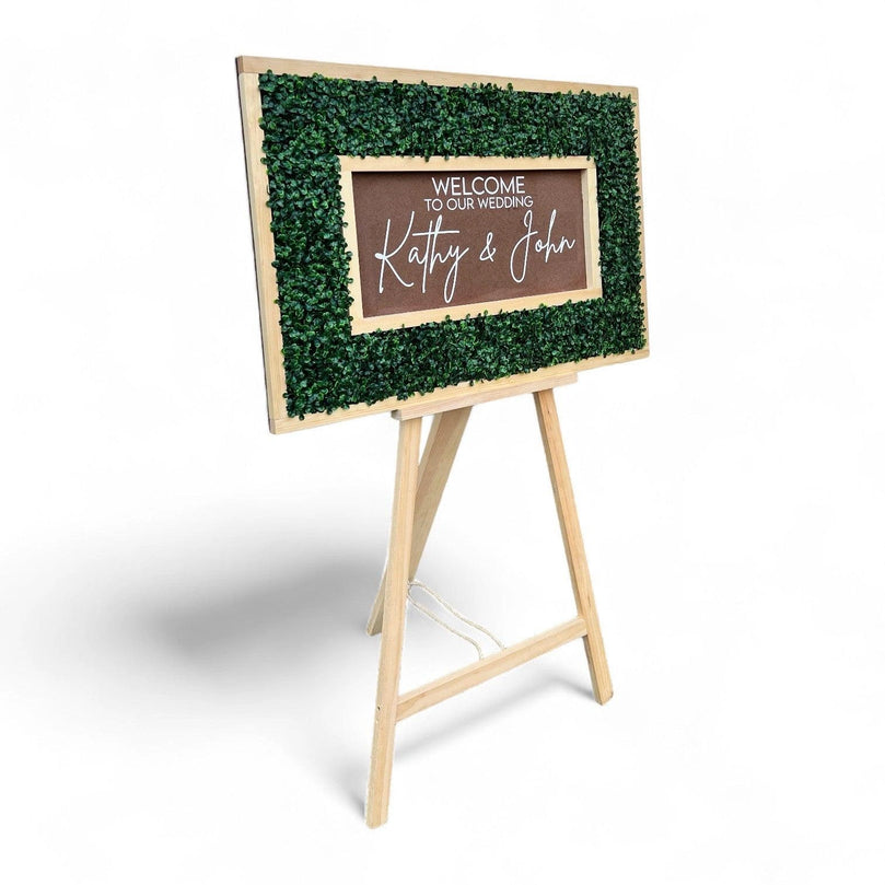 Personalized Wedding Reception Welcome Sign - 35 x 23 Inch