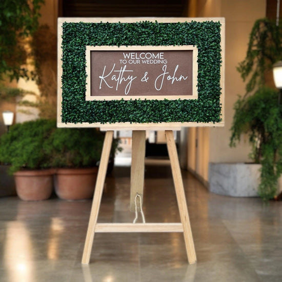 Personalized Wedding Reception Welcome Sign - 35 x 23 Inch