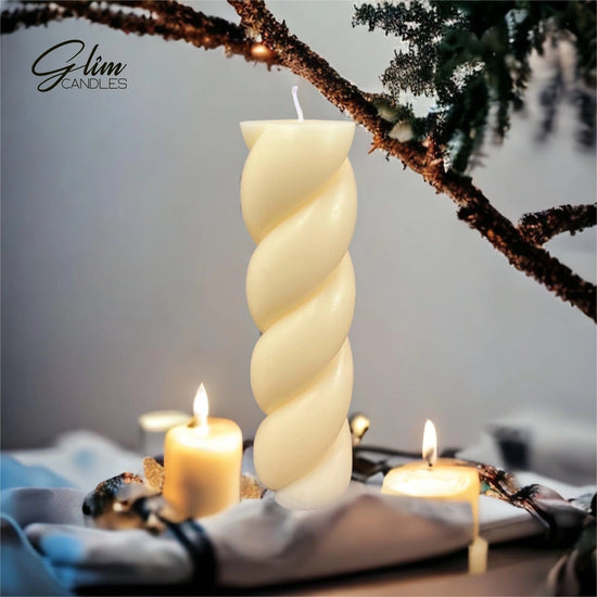 Rapunzel Knot Soy Scented Pillar Glim Candles