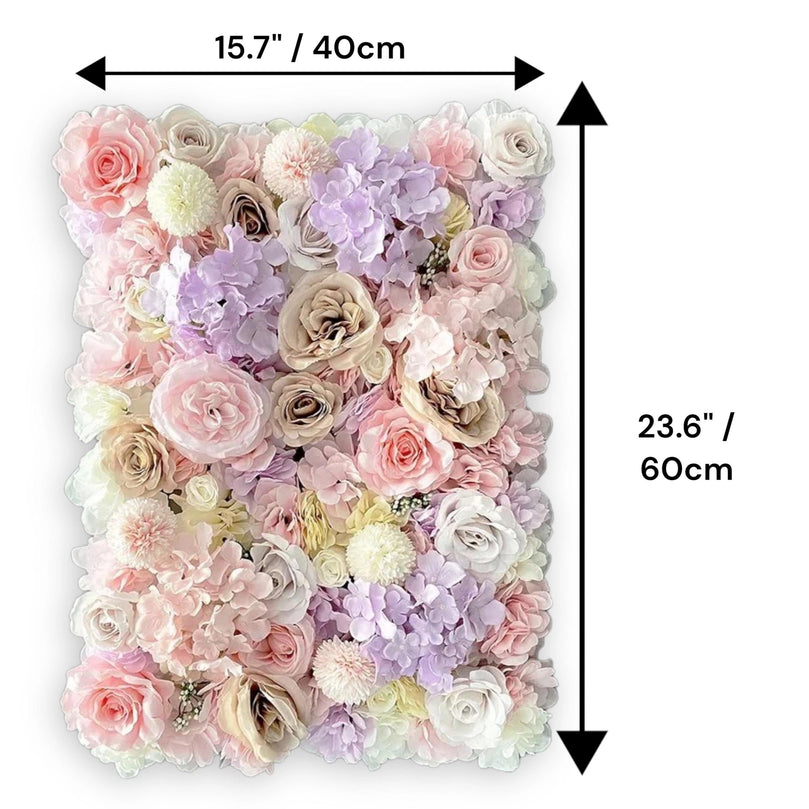 Realistic 3D Silk Artificial Flower Wall