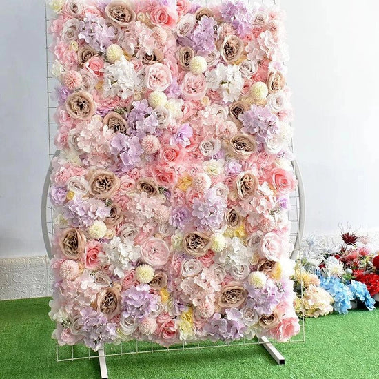 Realistic 3D Silk Artificial Flower Wall