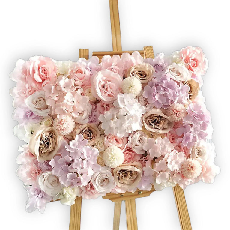 Realistic 3D Silk Artificial Flower Wall