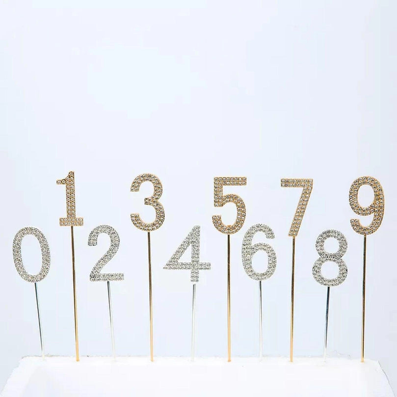 Rhinestone Number Birthday Cake Topper 1-Pc - Décor Maniacs