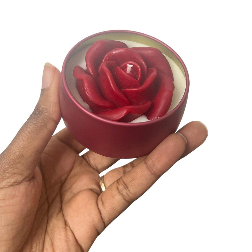 Romantic Red Rose Soy Wax Scented Jar Candle - Décor Maniacs