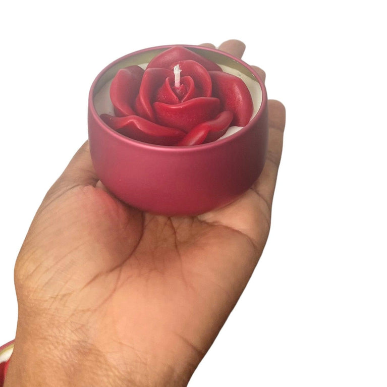 Romantic Red Rose Soy Wax Scented Jar Candle - Décor Maniacs