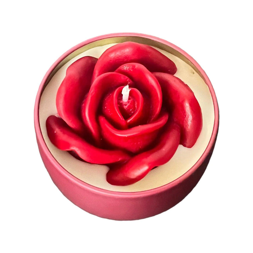 Romantic Red Rose Soy Wax Scented Jar Candle - Décor Maniacs