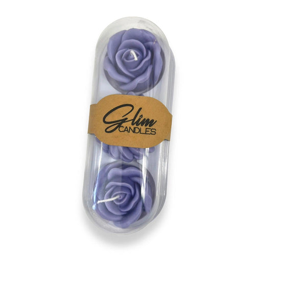 Rose Soy Lavender Scented Glim Candles 3-Pack