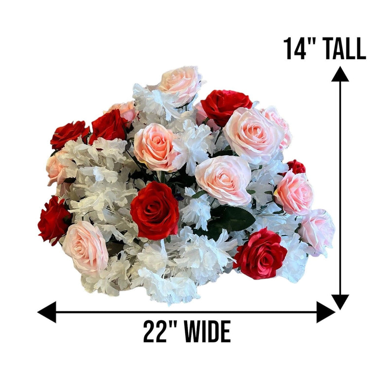 Rose and Hydrangea Artificial Flower Bouquet Arrangement