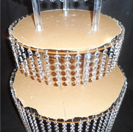 Round Crystal Acrylic Wedding Cake Stand