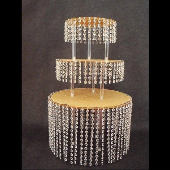 Round Crystal Acrylic Wedding Cake Stand