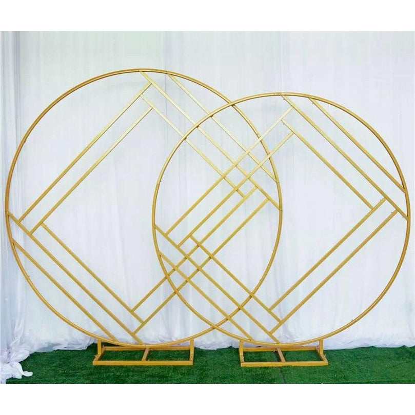 Round Geometric Wedding Arch Backdrop Stand - Décor Maniacs