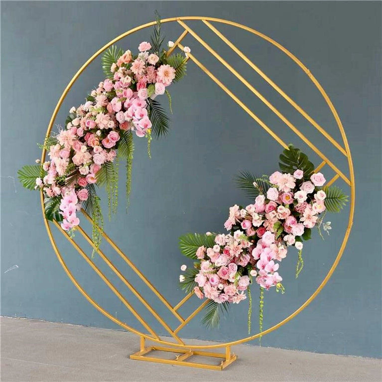 Round Geometric Wedding Arch Backdrop Stand - Décor Maniacs