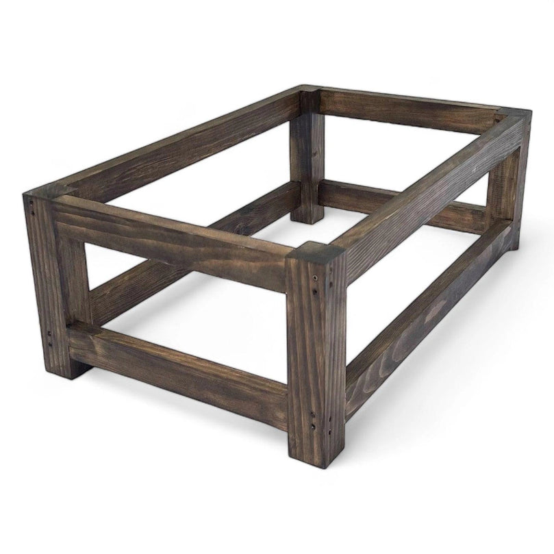 Rustic Wooden Chafing Dish Serving Stand for Buffet Catering