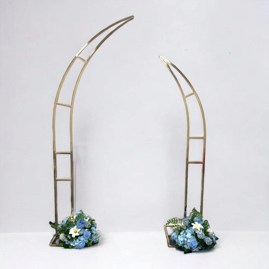 Shiny 2-Piece Wedding Arch Backdrop Stand