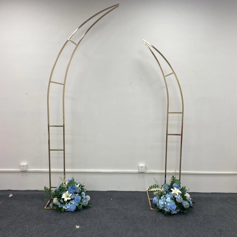 Shiny 2-Piece Wedding Arch Backdrop Stand