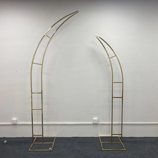 Shiny 2-Piece Wedding Arch Backdrop Stand