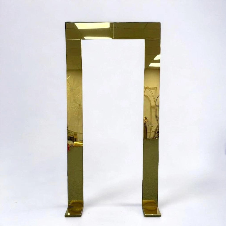 Shiny Gold Mirror Wedding Arch Backdrop Decoration Stands - Décor Maniacs