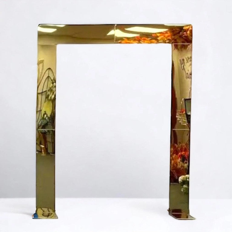 Shiny Gold Mirror Wedding Arch Backdrop Decoration Stands - Décor Maniacs