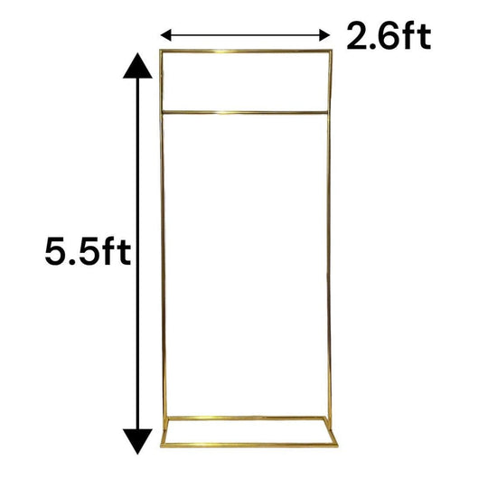 Shiny Gold Square Wedding Poster Backdrop Stand - Décor Maniacs