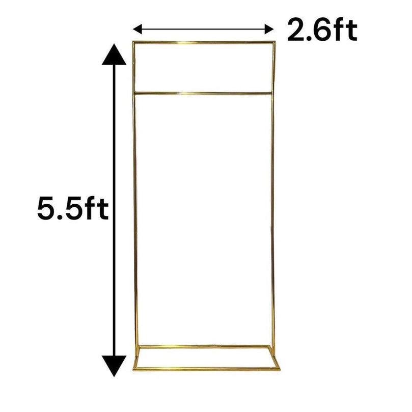 Shiny Gold Square Wedding Poster Backdrop Stand - Décor Maniacs