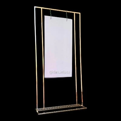 Shiny Gold Square Wedding Welcome Sign Backdrop