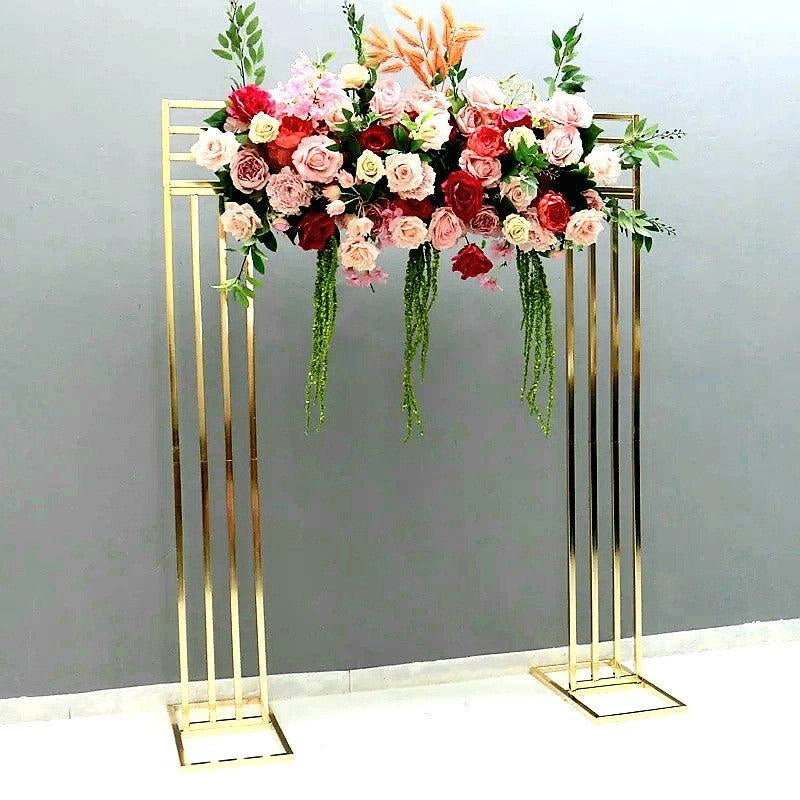 Shiny Gold Wedding Arch Square Backdrop - Décor Maniacs