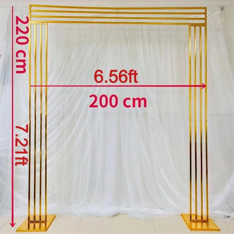 Shiny Gold Wedding Arch Square Backdrop - Décor Maniacs