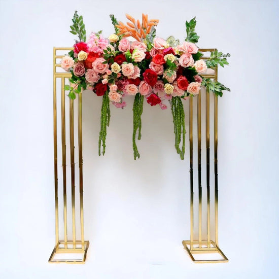 Shiny Gold Wedding Arch Square Backdrop - Décor Maniacs