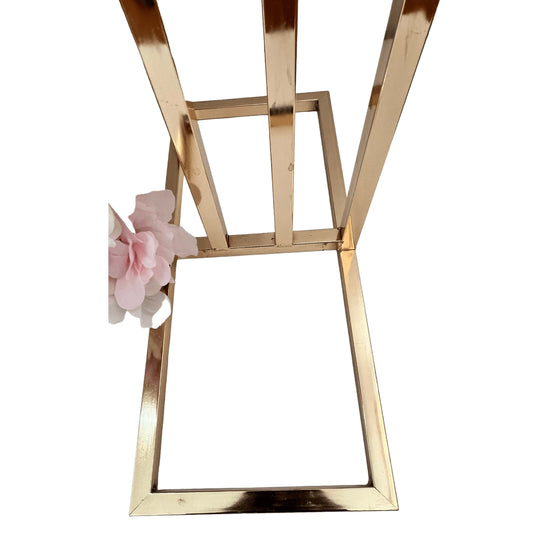 Shiny Gold Wedding Square Backdrop Stand