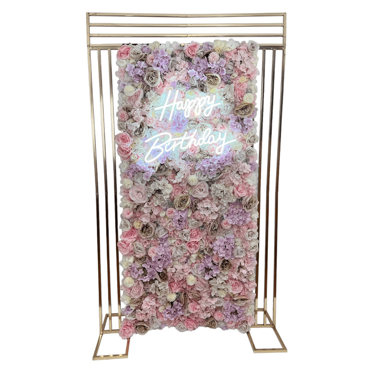 Shiny Gold Wedding Square Backdrop Stand