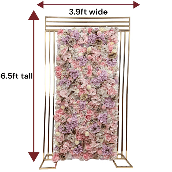 Shiny Gold Wedding Square Backdrop Stand