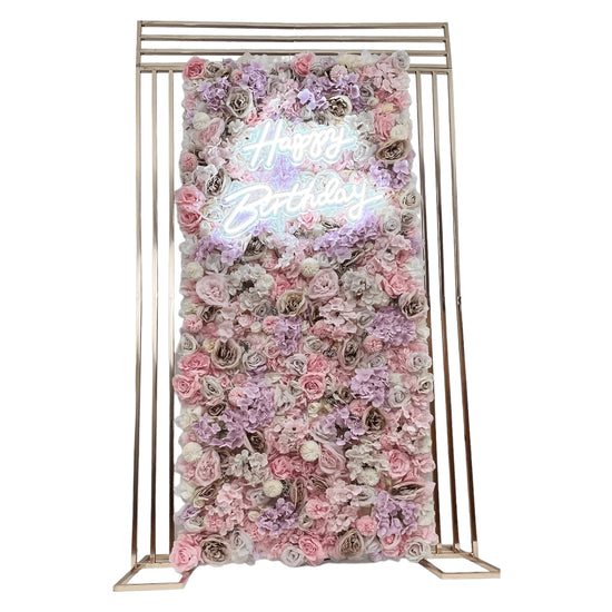 Shiny Gold Wedding Square Backdrop Stand