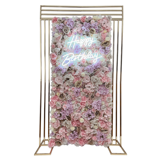 Shiny Gold Wedding Square Backdrop Stand