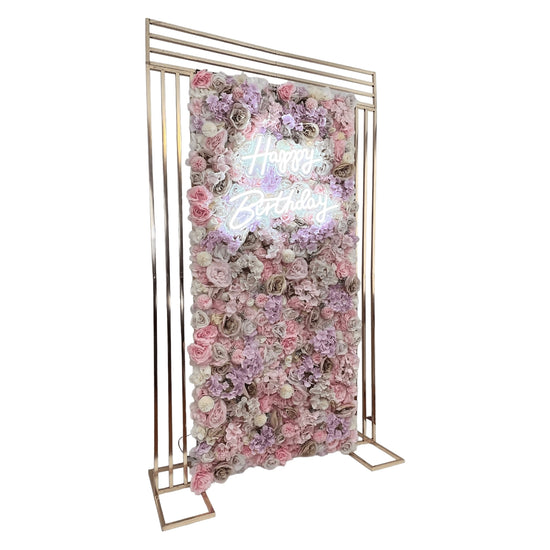 Shiny Gold Wedding Square Backdrop Stand