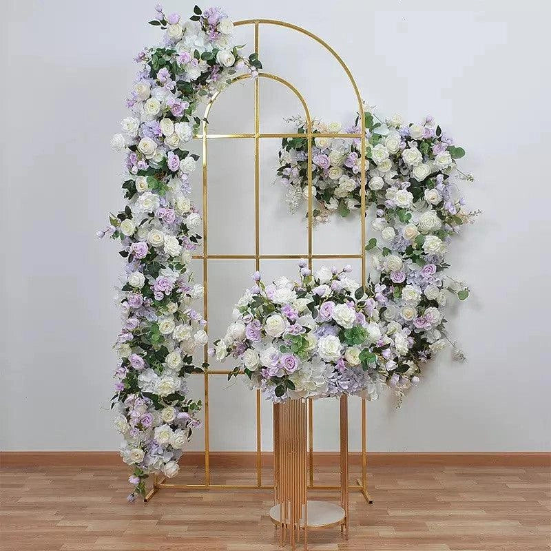 Shiny Gold Window Wedding Arch Backdrop Stand - Décor Maniacs