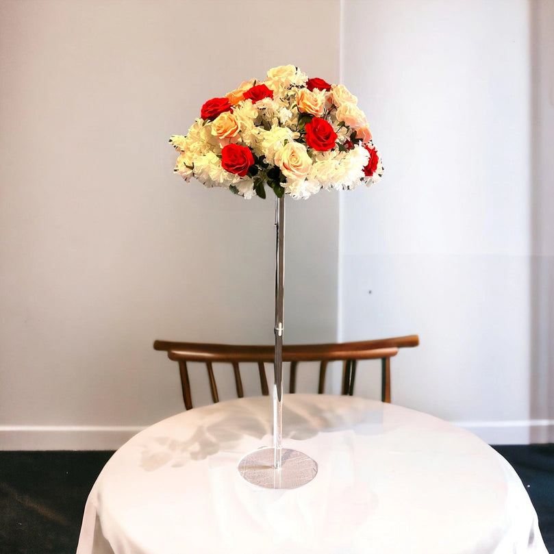 Simple 31" Acrylic Wedding Dining Table Flower Centerpiece