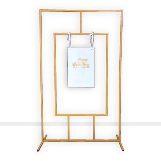 Square Wedding Welcome Sign 6.5ft Backdrop - Décor Maniacs