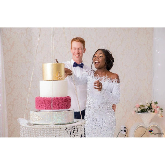 Suspended Crystal Hanging Wedding Cake Stand