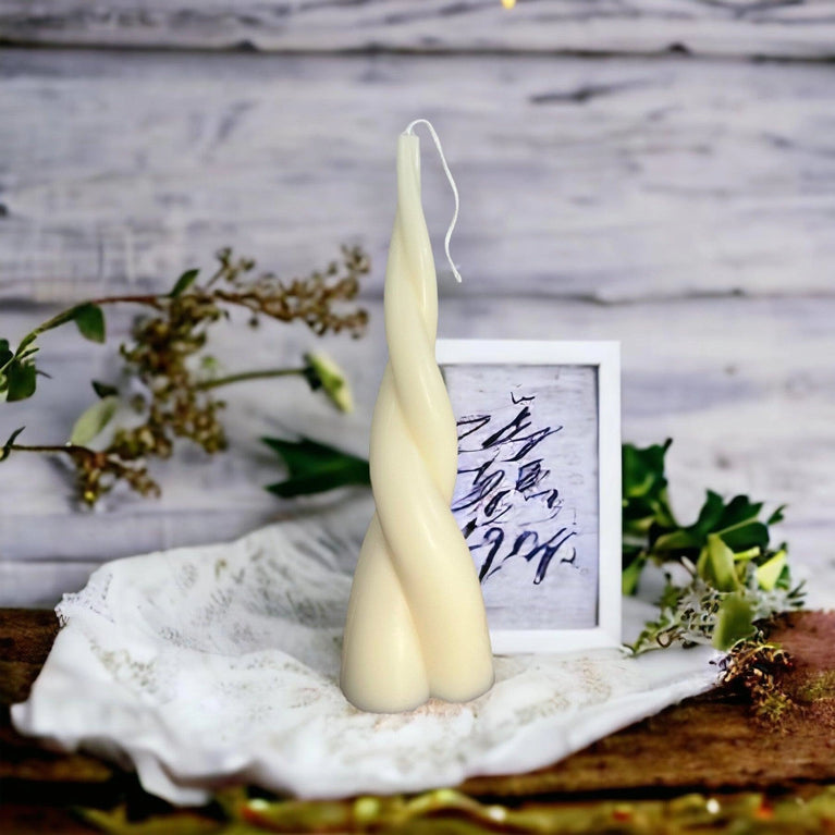 Tall Cone Twist Soy Scented Pillar Glim Candles