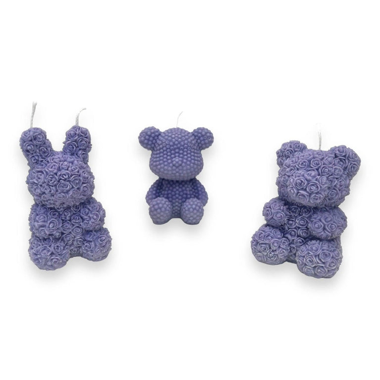 Teddy Bear Soy Lavender Scented Glim Candles