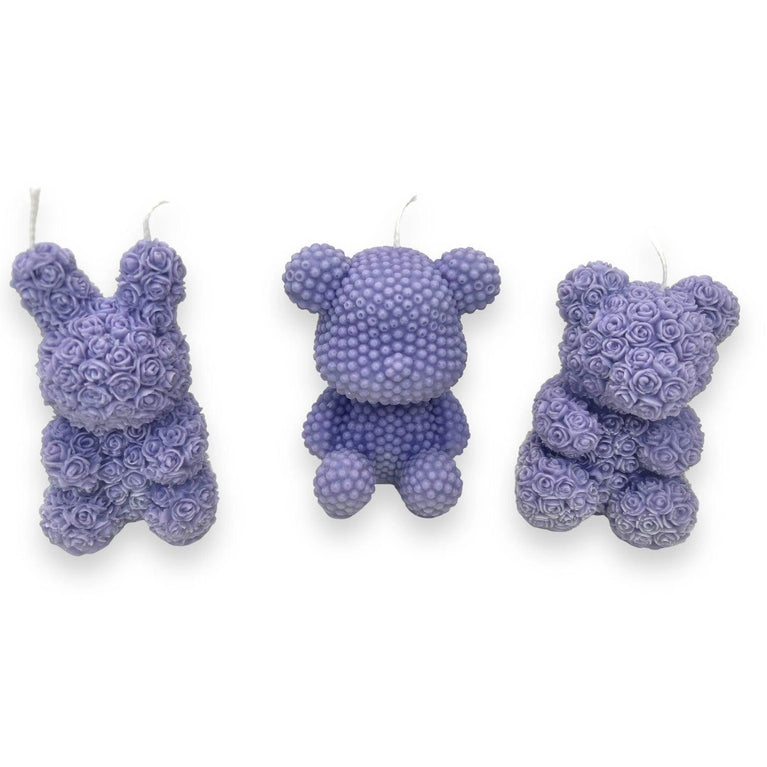 Teddy Bear Soy Lavender Scented Glim Candles