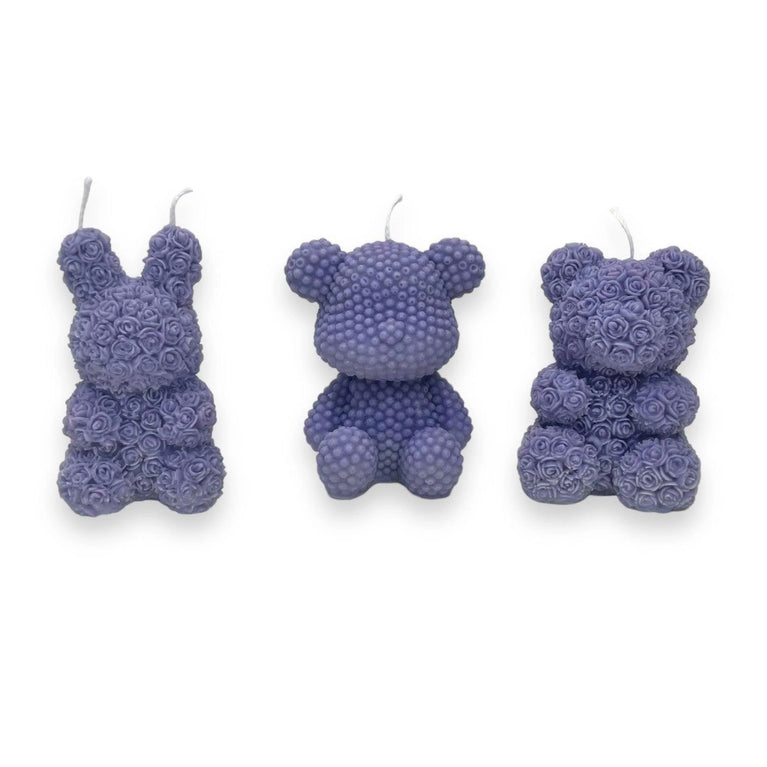 Teddy Bear Soy Lavender Scented Glim Candles