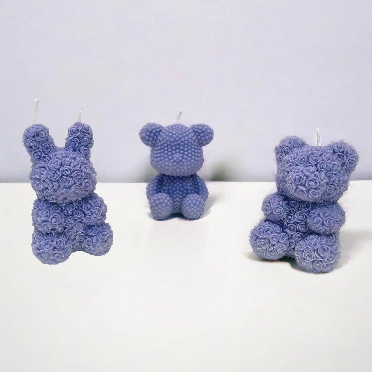 Teddy Bear Soy Lavender Scented Glim Candles