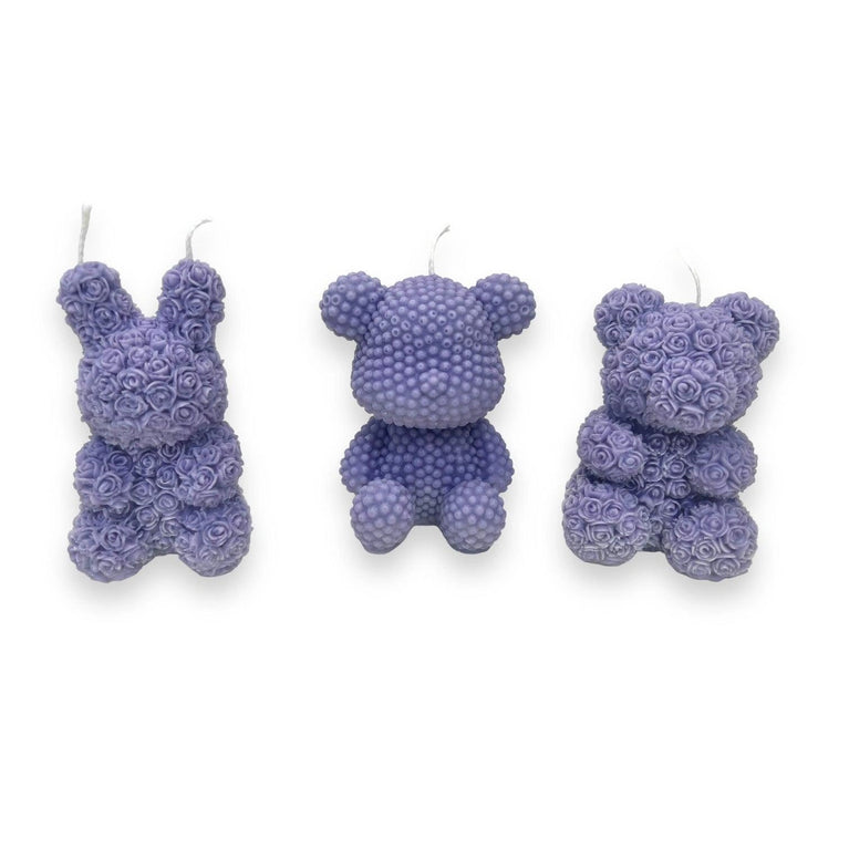 Teddy Bear Soy Lavender Scented Glim Candles