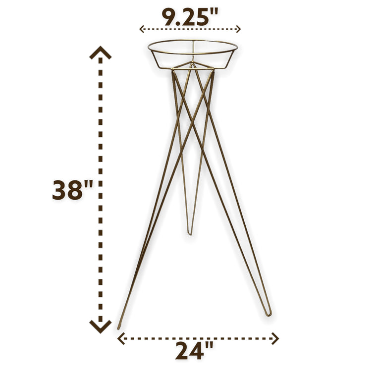 Tripod Tall Gold Wedding Centerpieces 2-Pack