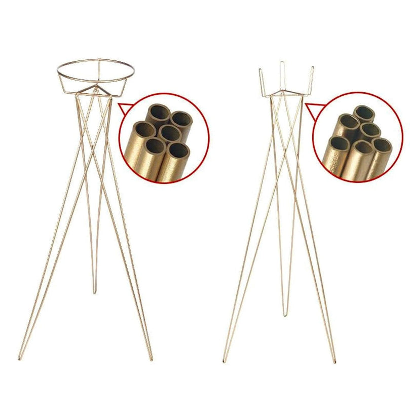 Tripod Tall Gold Wedding Centerpieces 2-Pack